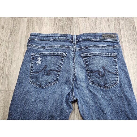 AG Adriano Goldschmied Jeans Womens 27R Blue The Legging Super Skinny Distressed - Picture 3 of 11
